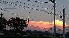 らむーるからの景色夕暮れ８月１８日